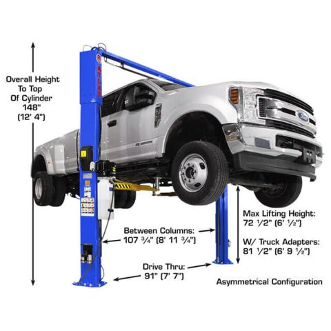 Atlas Platinum PVL10 – ALI Certified 10,000 lb 2-Post Overhead Lift