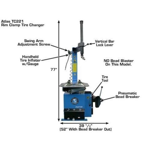 Atlas Rim Clamp / Swing Arm Tire Changer