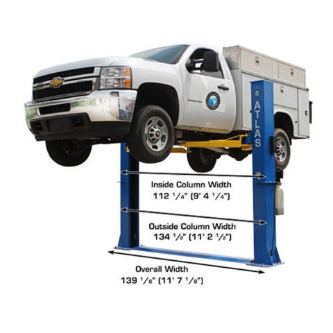 Atlas 10,000 lb Baseplate 2-Post Lift