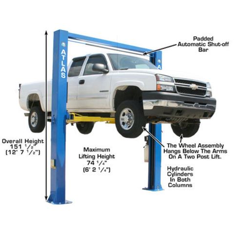 Atlas 10,000 lb Extra Tall 2-Post Lift