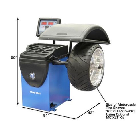 Atlas Motorized Computer Wheel Balancer with Hood