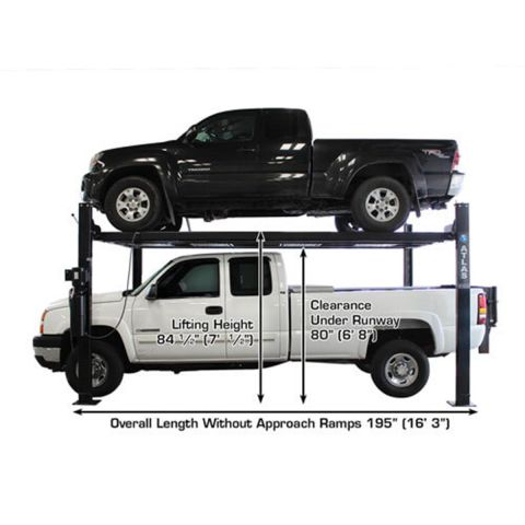 Atlas Extra Tall / Extra Long 8,000 lb Portable Hobbyist 4-Post Lift